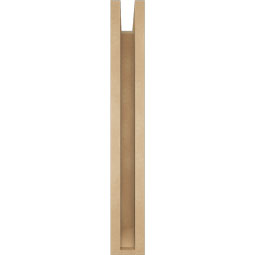 Ekena Millwork - BKTUR0352X18X26MRC06RCPR - Timberthane Faux Wood Merced Style Bracket w/ Offset Brace, Slat Ends, 3 1/2"W x 18"D x 26"H, Primed Tan