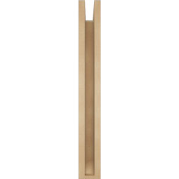 Ekena Millwork - BKTUR0352X20X28MRC06RCPR - Timberthane Faux Wood Merced Style Bracket w/ Offset Brace, Slat Ends, 3 1/2"W x 20"D x 28"H, Primed Tan