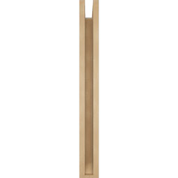 Ekena Millwork - BKTUR0352X20X32MRC06RCPR - Timberthane Faux Wood Merced Style Bracket w/ Offset Brace, Slat Ends, 3 1/2"W x 20"D x 32"H, Primed Tan