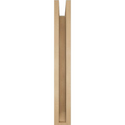 Ekena Millwork - BKTUR0352X22X26MRC06RCPR - Timberthane Faux Wood Merced Style Bracket w/ Offset Brace, Slat Ends, 3 1/2"W x 22"D x 26"H, Primed Tan