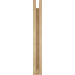 Ekena Millwork - BKTUR0352X22X30MRC06RCPR - Timberthane Faux Wood Merced Style Bracket w/ Offset Brace, Slat Ends, 3 1/2"W x 22"D x 30"H, Primed Tan