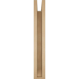 Ekena Millwork - BKTUR0352X24X24MRC06RCPR - Timberthane Faux Wood Merced Style Bracket w/ Offset Brace, Slat Ends, 3 1/2"W x 24"D x 24"H, Primed Tan