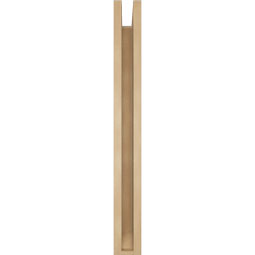 Ekena Millwork - BKTUR0352X24X32MRC06RCPR - Timberthane Faux Wood Merced Style Bracket w/ Offset Brace, Slat Ends, 3 1/2"W x 24"D x 32"H, Primed Tan