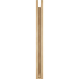 Ekena Millwork - BKTUR0352X24X36MRC06RCPR - Timberthane Faux Wood Merced Style Bracket w/ Offset Brace, Slat Ends, 3 1/2"W x 24"D x 36"H, Primed Tan