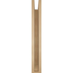 Ekena Millwork - BKTUR0352X26X26MRC06RCPR - Timberthane Faux Wood Merced Style Bracket w/ Offset Brace, Slat Ends, 3 1/2"W x 26"D x 26"H, Primed Tan