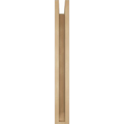 Ekena Millwork - BKTUR0352X26X30MRC06RCPR - Timberthane Faux Wood Merced Style Bracket w/ Offset Brace, Slat Ends, 3 1/2"W x 26"D x 30"H, Primed Tan