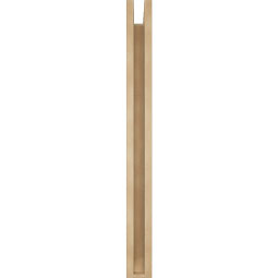 Ekena Millwork - BKTUR0352X26X38MRC06RCPR - Timberthane Faux Wood Merced Style Bracket w/ Offset Brace, Slat Ends, 3 1/2"W x 26"D x 38"H, Primed Tan