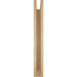 Ekena Millwork - BKTUR0352X28X28MRC06RCPR - Timberthane Faux Wood Merced Style Bracket w/ Offset Brace, Slat Ends, 3 1/2"W x 28"D x 28"H, Primed Tan