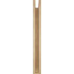 Ekena Millwork - BKTUR0352X28X32MRC06RCPR - Timberthane Faux Wood Merced Style Bracket w/ Offset Brace, Slat Ends, 3 1/2"W x 28"D x 32"H, Primed Tan