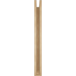 Ekena Millwork - BKTUR0352X28X36MRC06RCPR - Timberthane Faux Wood Merced Style Bracket w/ Offset Brace, Slat Ends, 3 1/2"W x 28"D x 36"H, Primed Tan