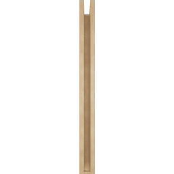 Ekena Millwork - BKTUR0352X28X40MRC06RCPR - Timberthane Faux Wood Merced Style Bracket w/ Offset Brace, Slat Ends, 3 1/2"W x 28"D x 40"H, Primed Tan