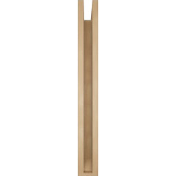 Ekena Millwork - BKTUR0352X30X30MRC06RCPR - Timberthane Faux Wood Merced Style Bracket w/ Offset Brace, Slat Ends, 3 1/2"W x 30"D x 30"H, Primed Tan