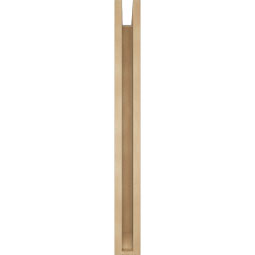 Ekena Millwork - BKTUR0352X30X34MRC06RCPR - Timberthane Faux Wood Merced Style Bracket w/ Offset Brace, Slat Ends, 3 1/2"W x 30"D x 34"H, Primed Tan