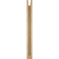 Ekena Millwork - BKTUR0352X30X36MRC06RCPR - Timberthane Faux Wood Merced Style Bracket w/ Offset Brace, Slat Ends, 3 1/2"W x 30"D x 36"H, Primed Tan