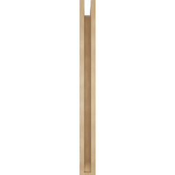 Ekena Millwork - BKTUR0352X30X38MRC06RCPR - Timberthane Faux Wood Merced Style Bracket w/ Offset Brace, Slat Ends, 3 1/2"W x 30"D x 38"H, Primed Tan
