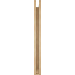 Ekena Millwork - BKTUR0352X32X36MRC06RCPR - Timberthane Faux Wood Merced Style Bracket w/ Offset Brace, Slat Ends, 3 1/2"W x 32"D x 36"H, Primed Tan