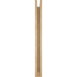 Ekena Millwork - BKTUR0352X32X38MRC06RCPR - Timberthane Faux Wood Merced Style Bracket w/ Offset Brace, Slat Ends, 3 1/2"W x 32"D x 38"H, Primed Tan
