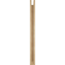 Ekena Millwork - BKTUR0352X32X44MRC06RCPR - Timberthane Faux Wood Merced Style Bracket w/ Offset Brace, Slat Ends, 3 1/2"W x 32"D x 44"H, Primed Tan