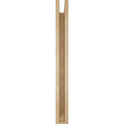 Ekena Millwork - BKTUR0352X34X34MRC06RCPR - Timberthane Faux Wood Merced Style Bracket w/ Offset Brace, Slat Ends, 3 1/2"W x 34"D x 34"H, Primed Tan