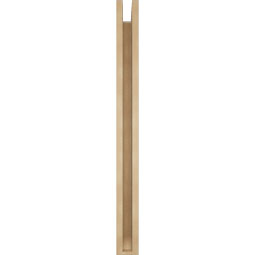 Ekena Millwork - BKTUR0352X34X40MRC06RCPR - Timberthane Faux Wood Merced Style Bracket w/ Offset Brace, Slat Ends, 3 1/2"W x 34"D x 40"H, Primed Tan
