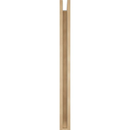 Ekena Millwork - BKTUR0352X34X42MRC06RCPR - Timberthane Faux Wood Merced Style Bracket w/ Offset Brace, Slat Ends, 3 1/2"W x 34"D x 42"H, Primed Tan