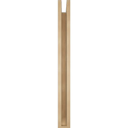 Ekena Millwork - BKTUR0352X36X36MRC06RCPR - Timberthane Faux Wood Merced Style Bracket w/ Offset Brace, Slat Ends, 3 1/2"W x 36"D x 36"H, Primed Tan
