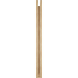Ekena Millwork - BKTUR0352X36X44MRC06RCPR - Timberthane Faux Wood Merced Style Bracket w/ Offset Brace, Slat Ends, 3 1/2"W x 36"D x 44"H, Primed Tan