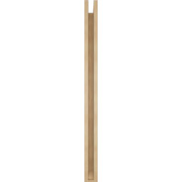 Ekena Millwork - BKTUR0352X36X48MRC06RCPR - Timberthane Faux Wood Merced Style Bracket w/ Offset Brace, Slat Ends, 3 1/2"W x 36"D x 48"H, Primed Tan