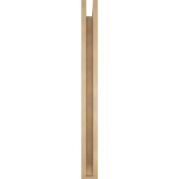 Ekena Millwork - BKTUR0352X38X38MRC06RCPR - Timberthane Faux Wood Merced Style Bracket w/ Offset Brace, Slat Ends, 3 1/2"W x 38"D x 38"H, Primed Tan
