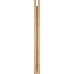 Ekena Millwork - BKTUR0352X38X44MRC06RCPR - Timberthane Faux Wood Merced Style Bracket w/ Offset Brace, Slat Ends, 3 1/2"W x 38"D x 44"H, Primed Tan