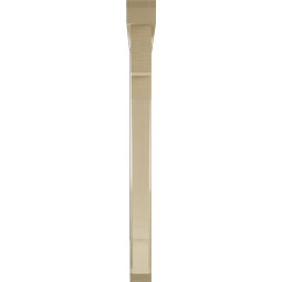 Ekena Millwork - BKTUR0352X40X40MRC06RCPR - Timberthane Faux Wood Merced Style Bracket w/ Offset Brace, Slat Ends, 3 1/2"W x 40"D x 40"H, Primed Tan
