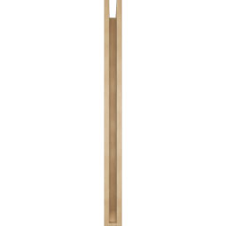 Ekena Millwork - BKTUR0352X40X44MRC06RCPR - Timberthane Faux Wood Merced Style Bracket w/ Offset Brace, Slat Ends, 3 1/2"W x 40"D x 44"H, Primed Tan