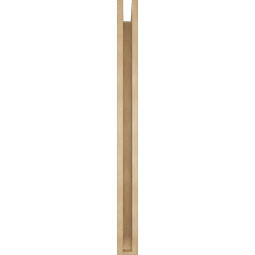Ekena Millwork - BKTUR0352X42X42MRC06RCPR - Timberthane Faux Wood Merced Style Bracket w/ Offset Brace, Slat Ends, 3 1/2"W x 42"D x 42"H, Primed Tan