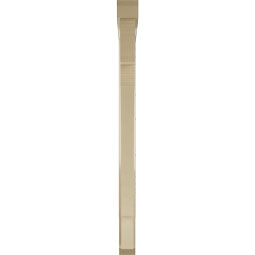 Ekena Millwork - BKTUR0352X42X48MRC06RCPR - Timberthane Faux Wood Merced Style Bracket w/ Offset Brace, Slat Ends, 3 1/2"W x 42"D x 48"H, Primed Tan