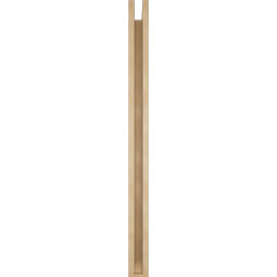 Ekena Millwork - BKTUR0352X42X48MRC06RCPR - Timberthane Faux Wood Merced Style Bracket w/ Offset Brace, Slat Ends, 3 1/2"W x 42"D x 48"H, Primed Tan