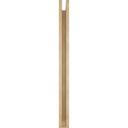 Ekena Millwork - BKTUR0352X44X44MRC06RCPR - Timberthane Faux Wood Merced Style Bracket w/ Offset Brace, Slat Ends, 3 1/2"W x 44"D x 44"H, Primed Tan