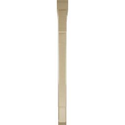Ekena Millwork - BKTUR0352X46X46MRC06RCPR - Timberthane Faux Wood Merced Style Bracket w/ Offset Brace, Slat Ends, 3 1/2"W x 46"D x 46"H, Primed Tan