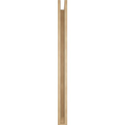 Ekena Millwork - BKTUR0352X46X46MRC06RCPR - Timberthane Faux Wood Merced Style Bracket w/ Offset Brace, Slat Ends, 3 1/2"W x 46"D x 46"H, Primed Tan