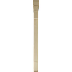 Ekena Millwork - BKTUR0352X48X48MRC06RCPR - Timberthane Faux Wood Merced Style Bracket w/ Offset Brace, Slat Ends, 3 1/2"W x 48"D x 48"H, Primed Tan
