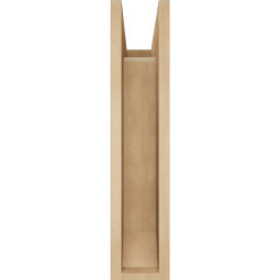 Ekena Millwork - BKTUR0554X14X26MRC06RCPR - Timberthane Faux Wood Merced Style Bracket w/ Offset Brace, Slat Ends, 5 1/2"W x 14"D x 26"H, Primed Tan