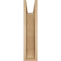 Ekena Millwork - BKTUR0554X16X24MRC06RCPR - Timberthane Faux Wood Merced Style Bracket w/ Offset Brace, Slat Ends, 5 1/2"W x 16"D x 24"H, Primed Tan