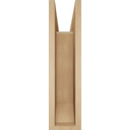 Ekena Millwork - BKTUR0554X18X22MRC06RCPR - Timberthane Faux Wood Merced Style Bracket w/ Offset Brace, Slat Ends, 5 1/2"W x 18"D x 22"H, Primed Tan