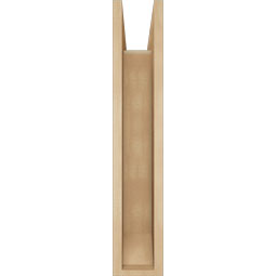 Ekena Millwork - BKTUR0554X18X30MRC06RCPR - Timberthane Faux Wood Merced Style Bracket w/ Offset Brace, Slat Ends, 5 1/2"W x 18"D x 30"H, Primed Tan