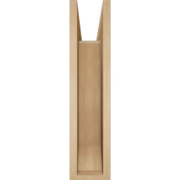 Ekena Millwork - BKTUR0554X20X24MRC06RCPR - Timberthane Faux Wood Merced Style Bracket w/ Offset Brace, Slat Ends, 5 1/2"W x 20"D x 24"H, Primed Tan