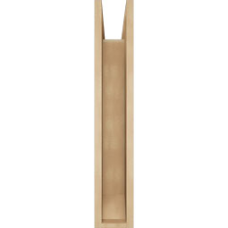 Ekena Millwork - BKTUR0554X20X32MRC06RCPR - Timberthane Faux Wood Merced Style Bracket w/ Offset Brace, Slat Ends, 5 1/2"W x 20"D x 32"H, Primed Tan
