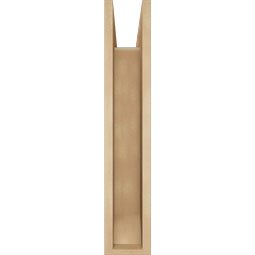 Ekena Millwork - BKTUR0554X22X30MRC06RCPR - Timberthane Faux Wood Merced Style Bracket w/ Offset Brace, Slat Ends, 5 1/2"W x 22"D x 30"H, Primed Tan