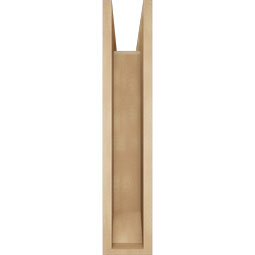 Ekena Millwork - BKTUR0554X24X28MRC06RCPR - Timberthane Faux Wood Merced Style Bracket w/ Offset Brace, Slat Ends, 5 1/2"W x 24"D x 28"H, Primed Tan