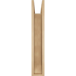 Ekena Millwork - BKTUR0554X24X32MRC06RCPR - Timberthane Faux Wood Merced Style Bracket w/ Offset Brace, Slat Ends, 5 1/2"W x 24"D x 32"H, Primed Tan