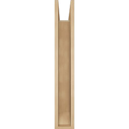 Ekena Millwork - BKTUR0554X24X36MRC06RCPR - Timberthane Faux Wood Merced Style Bracket w/ Offset Brace, Slat Ends, 5 1/2"W x 24"D x 36"H, Primed Tan