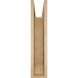 Ekena Millwork - BKTUR0554X26X26MRC06RCPR - Timberthane Faux Wood Merced Style Bracket w/ Offset Brace, Slat Ends, 5 1/2"W x 26"D x 26"H, Primed Tan